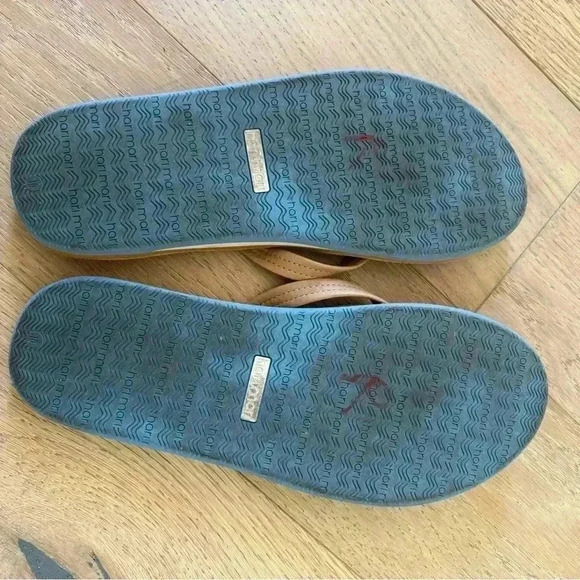 Hari Mari Flip Flop Sandals Tan Size 10 - Picture 3 of 4